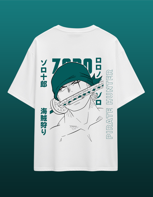AURAA 11 Oversized Tee. Pirate Hunter (White)