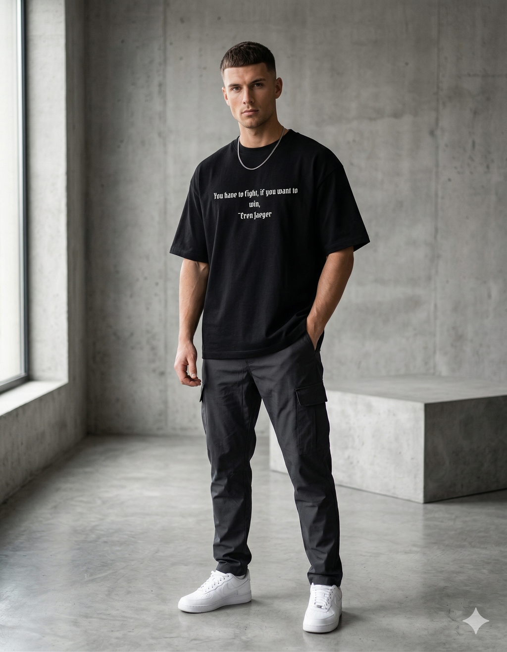 AURAA 11 Oversized Tee. Fight Within (Black)