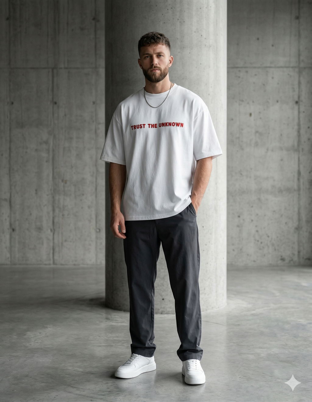 AURAA 11 Oversized Tee. Trust The Unknown (White)
