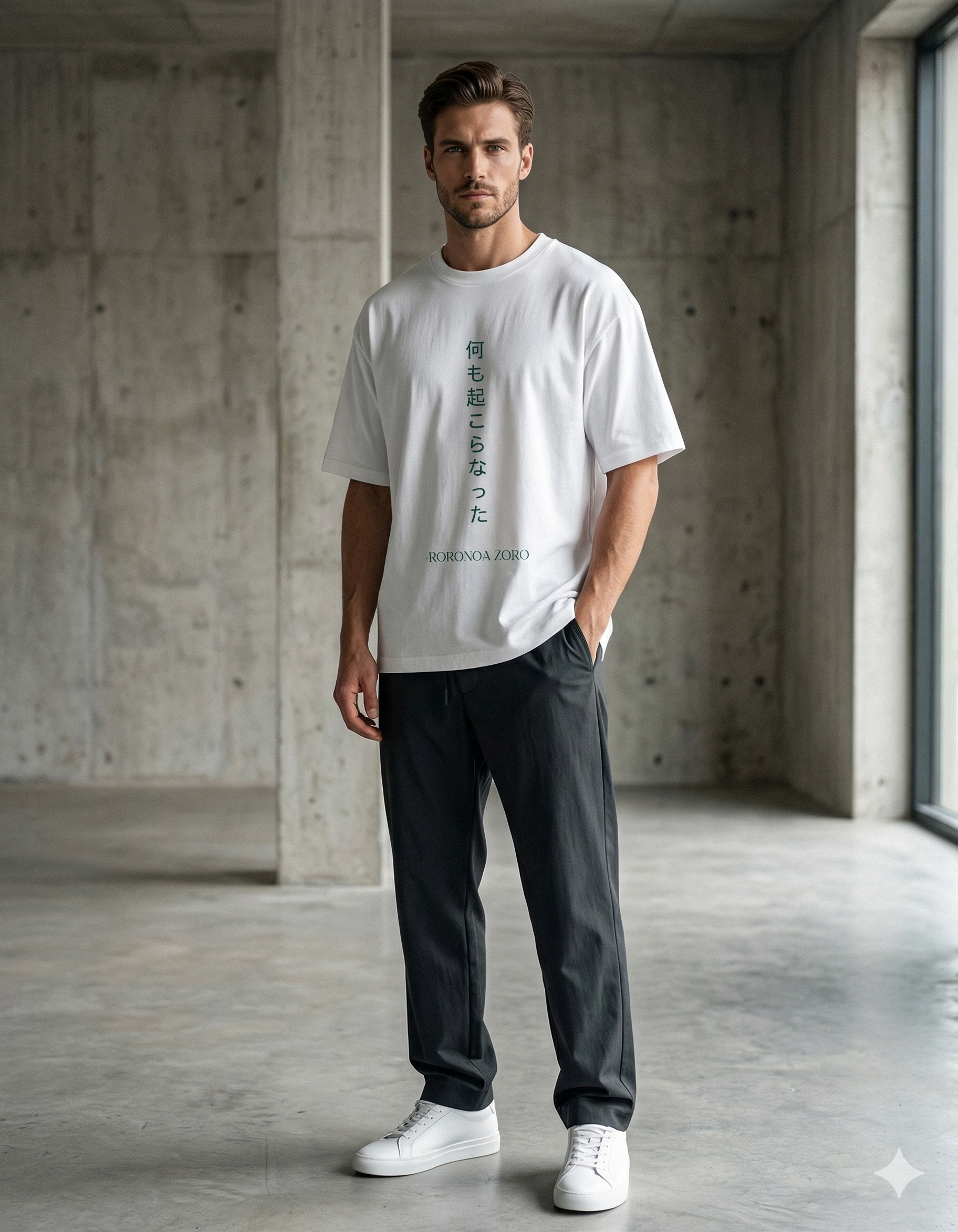 AURAA 11 Oversized Tee. Pirate Hunter (White)