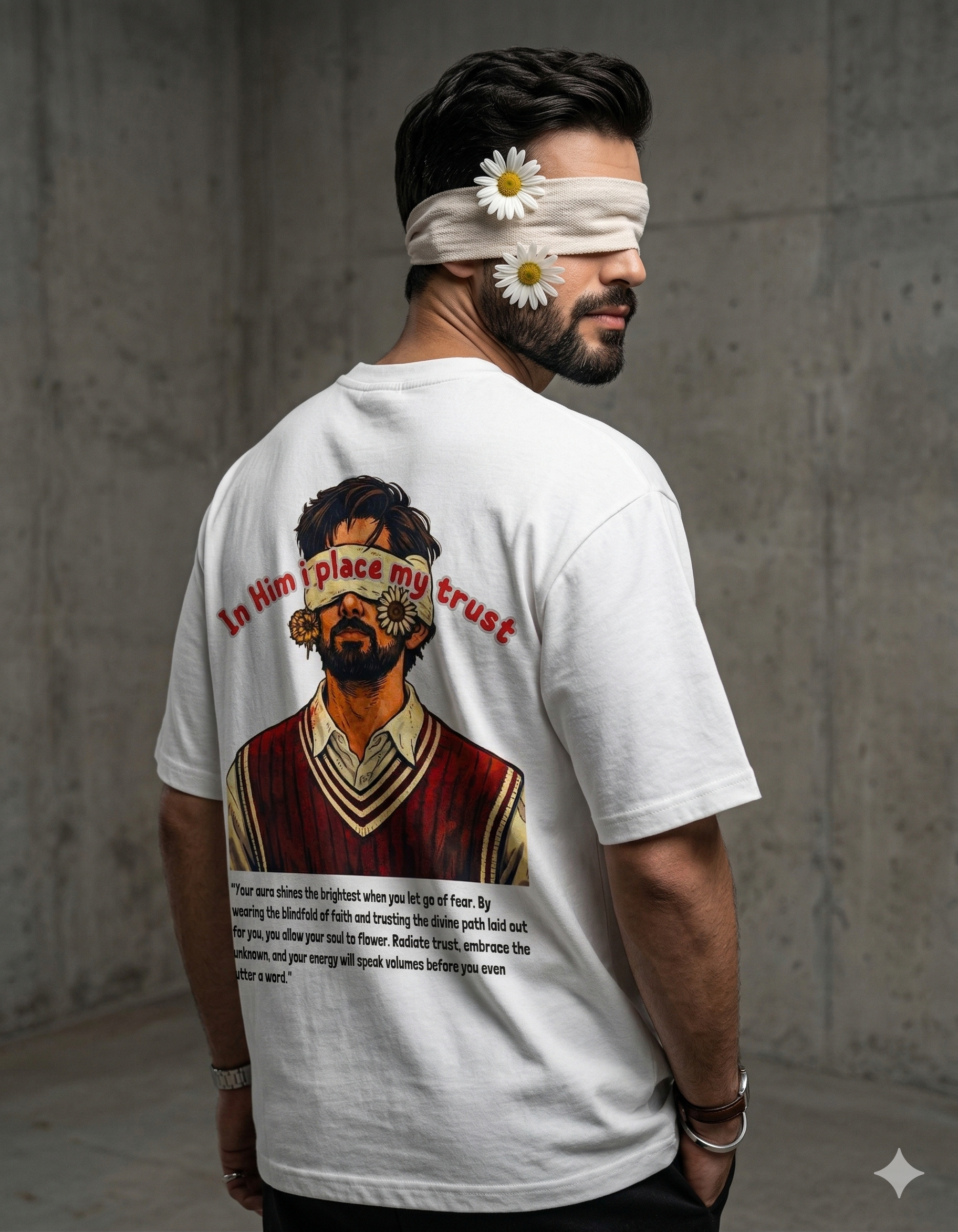 AURAA 11 Oversized Tee. Trust The Unknown (White)