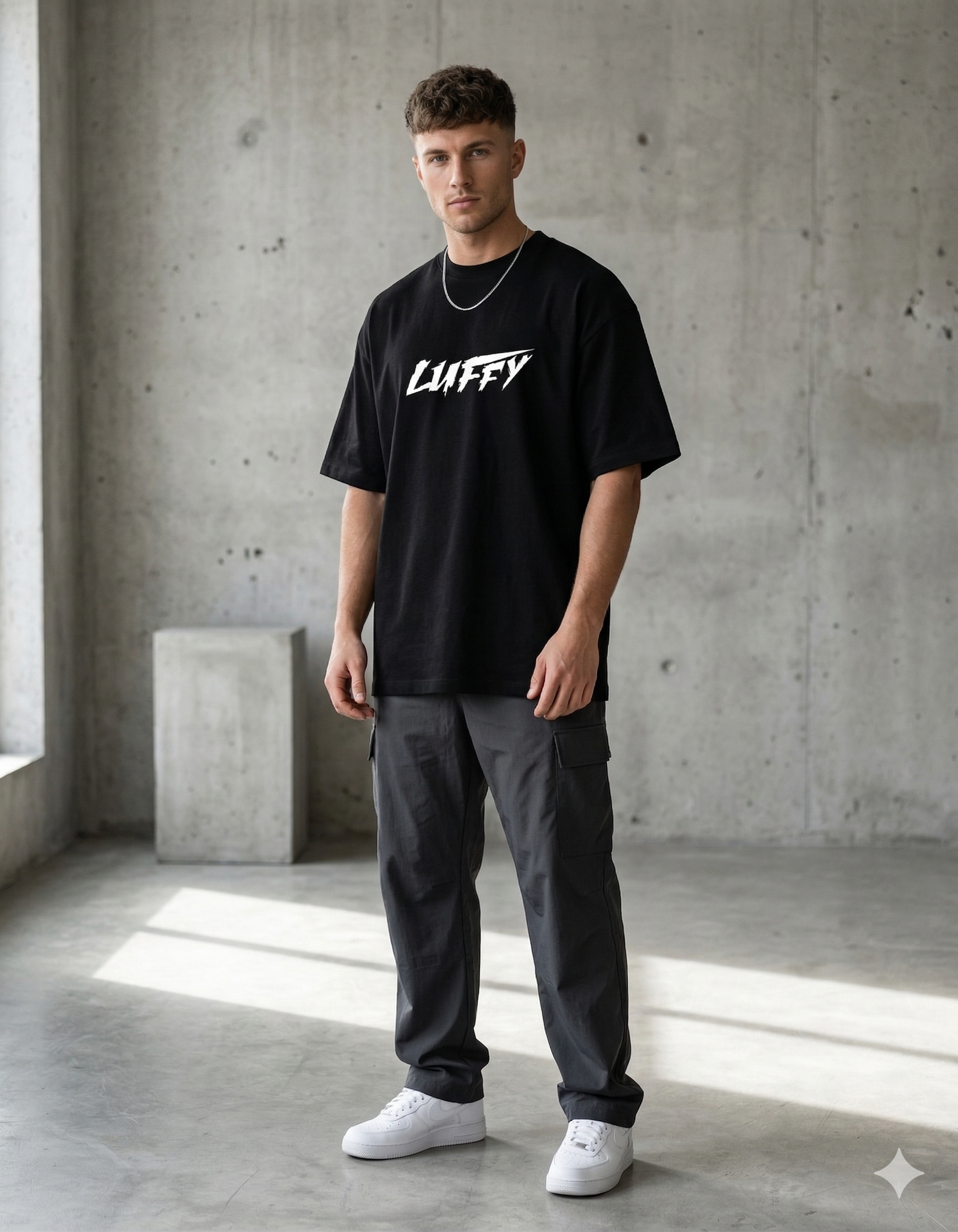 AURAA 11 Oversized Tee. Freedom Mark (Black)